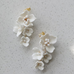 Bridal Ceramic Flower Headband Dense Flower