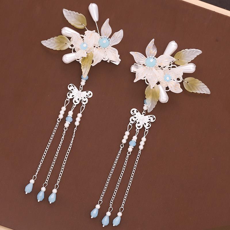 Women's Tassel Step-shaking Flower Hairpin Hair Accessories Set