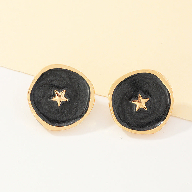 New Fashion Alloy Love Moon Lightning Earrings