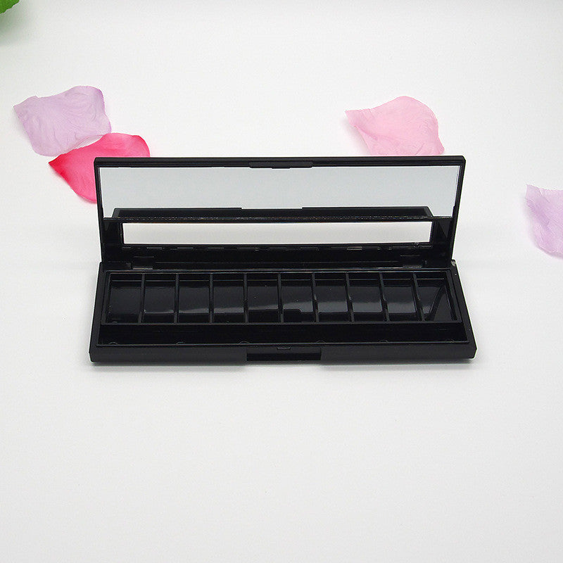 Rectangular 10 grid eyeshadow box