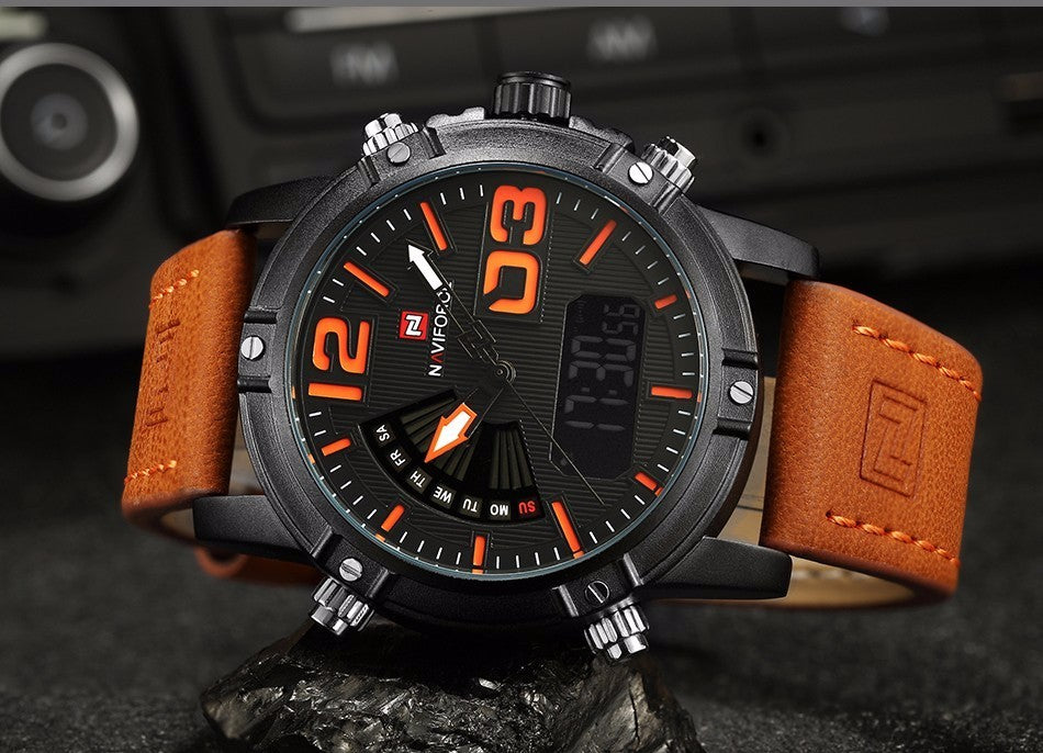 Double movement waterproof electronic watch