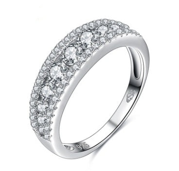 Diamond ring in 925 sterling silver