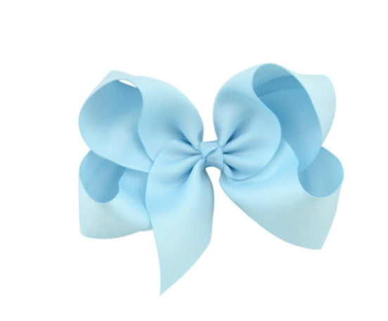 6 Inch Bow Hairpin for Children - 30 Colors, European Style