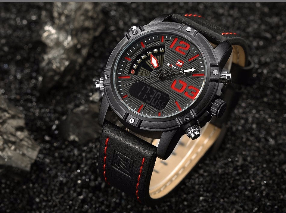 Double movement waterproof electronic watch