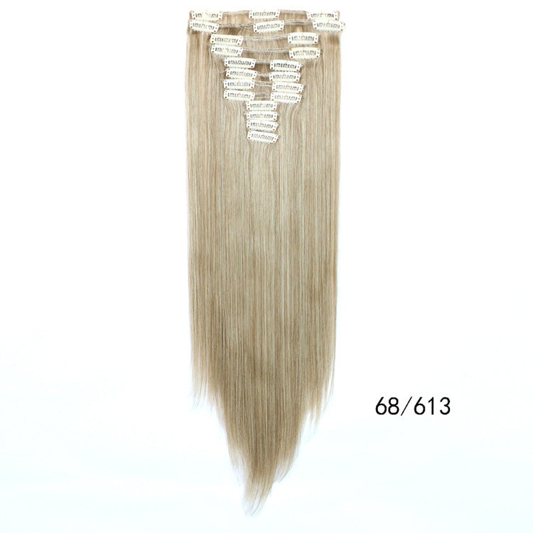 Straight hair wig piece clip hairless hair extension piece