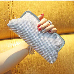 Fashion Clutch With Ring Dinner Bag  Diamond