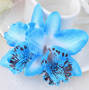 Double orchid flower of Thailand bride wedding flower hairpin beach holiday photo photo hair accessories factory