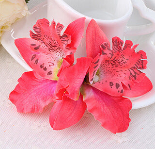 Double orchid flower of Thailand bride wedding flower hairpin beach holiday photo photo hair accessories factory