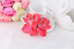 Double orchid flower of Thailand bride wedding flower hairpin beach holiday photo photo hair accessories factory