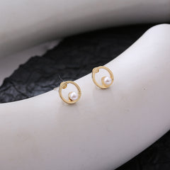 Hollow Diamond Square Stud Earrings