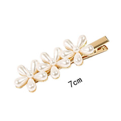 Pearl Three Small Flower Hair Clip