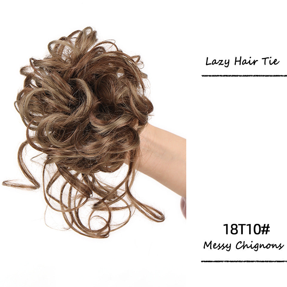 Women's Hair Band Long Beard Curly Hair Natural & Fluffy Lazy Updo Hair Chemical Fiber