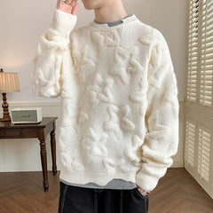 Knitwear Men's Autumn Fake Two-piece Round Neck Sweater Men's Clothing