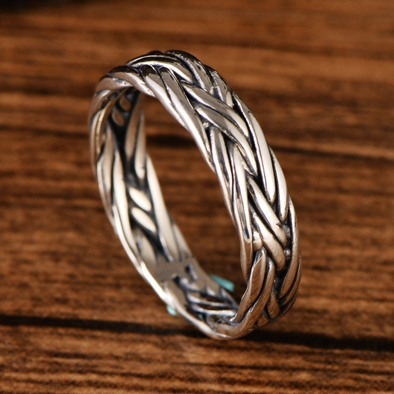 Silver Craft Double-knit Personalized Couple Ring