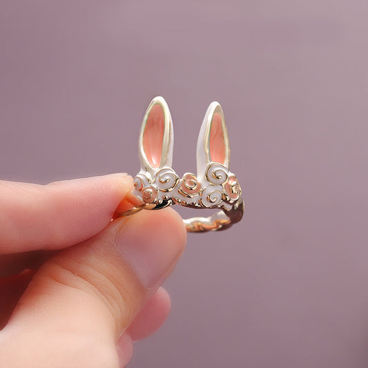 Rabbit Ear Ring Women's Oil Drop Color Ring