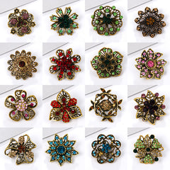 Alloy rhinestone small pin brooch costume