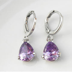 Hypoallergenic copper zircon jewelry female earrings earrings creative water drop earrings