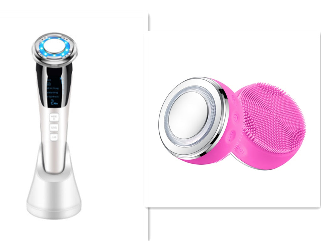 Ultrasonic LED Photon Vibration Light Therapy Massage Apparatus Micro-current Beauty Apparatus