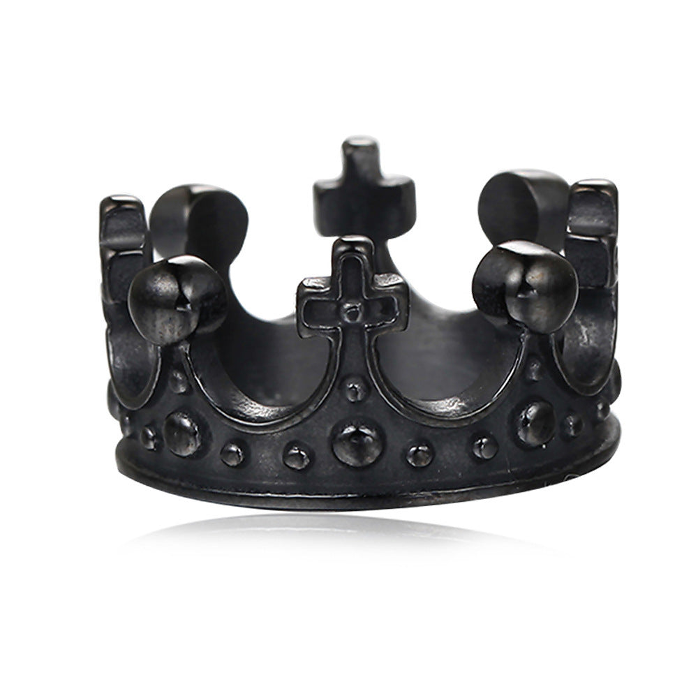 Titanium Steel Crown Ring Stainless Steel