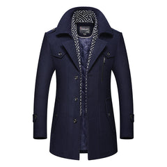 Men's woolen coat middle-aged men's woolen coat