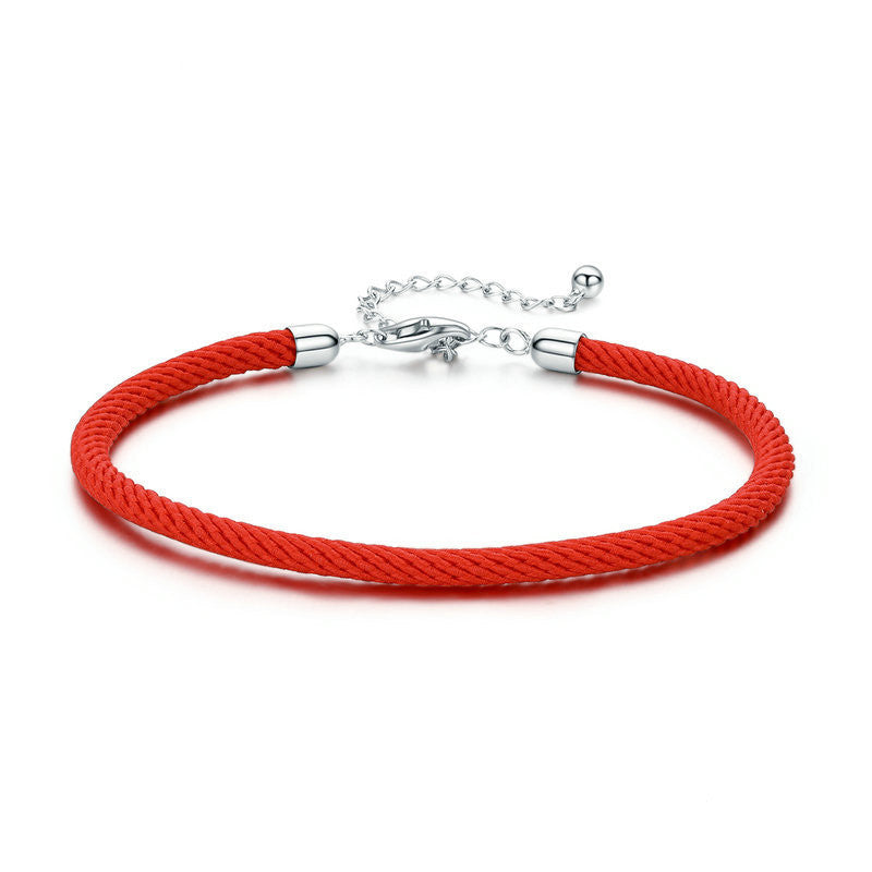 Red braided bracelet