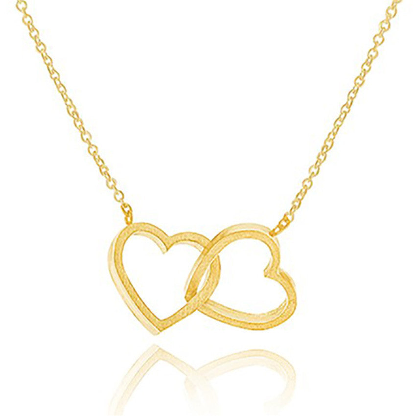 Double Heart Pendant Necklace