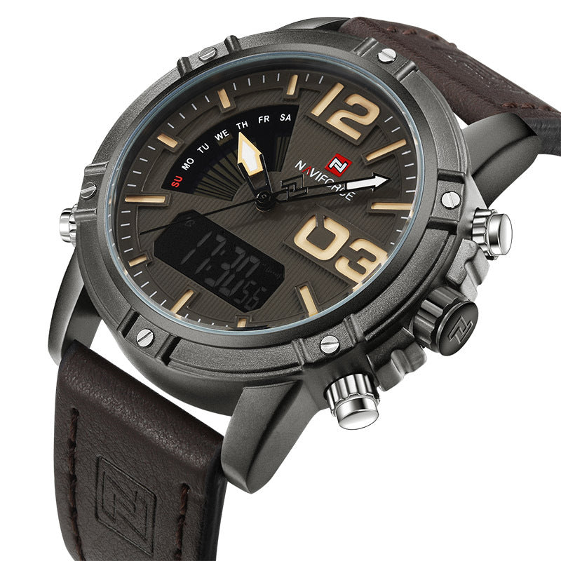 Double movement waterproof electronic watch