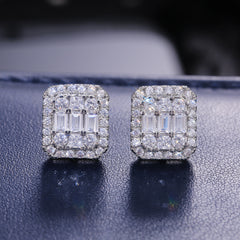 Hot Selling All-match Square Zircon Women's Earrings