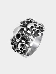 Titanium steel skull ring