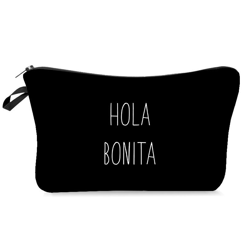 English alphabet cosmetic bag