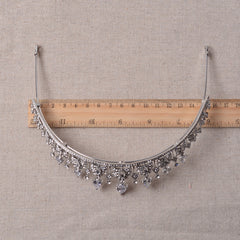 Simple Rhinestone Silver Hair Hoop