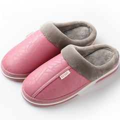 PU waterproof cotton slippers