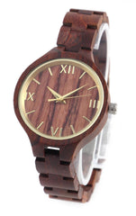 Folding Clasp High Quality All Wood Ebony Quartz Watch