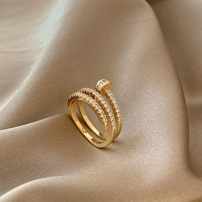 Spiral Nail Ring Female Special-interest Design