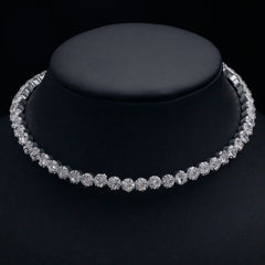 Women's Airy Fashion Rhinestone Single Row Necklace