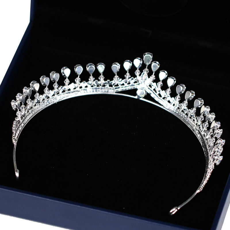 Silver Zircon Crown Bridal Jewelry Headband