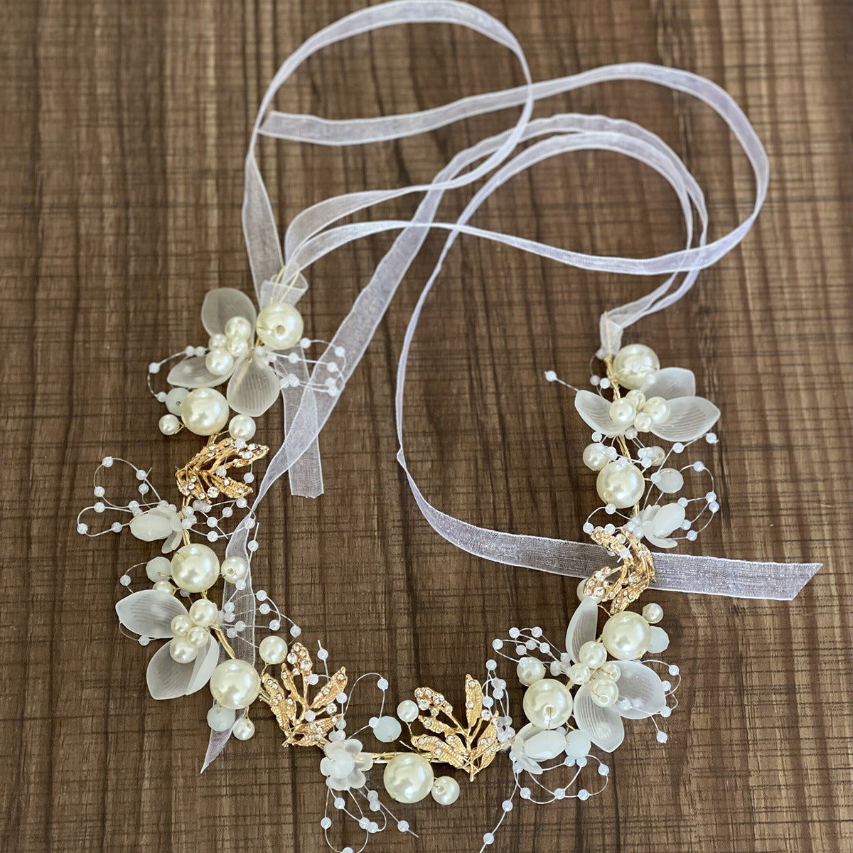 Pearl Flower Hairband Handmade Headwear