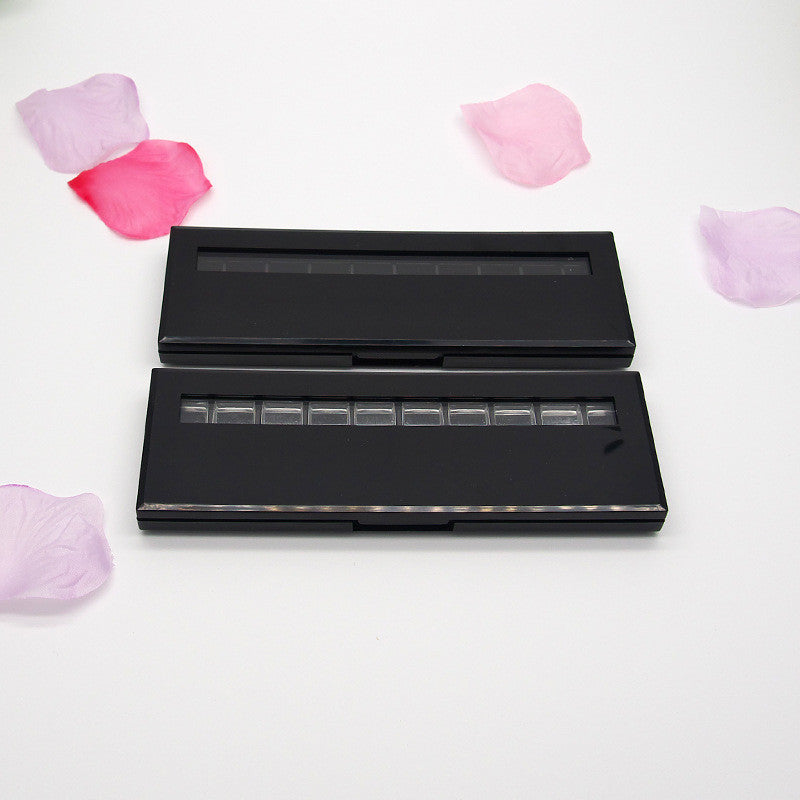 Rectangular 10 grid eyeshadow box