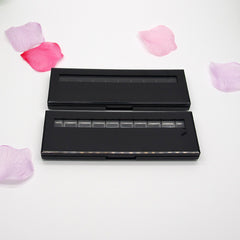 Rectangular 10 grid eyeshadow box