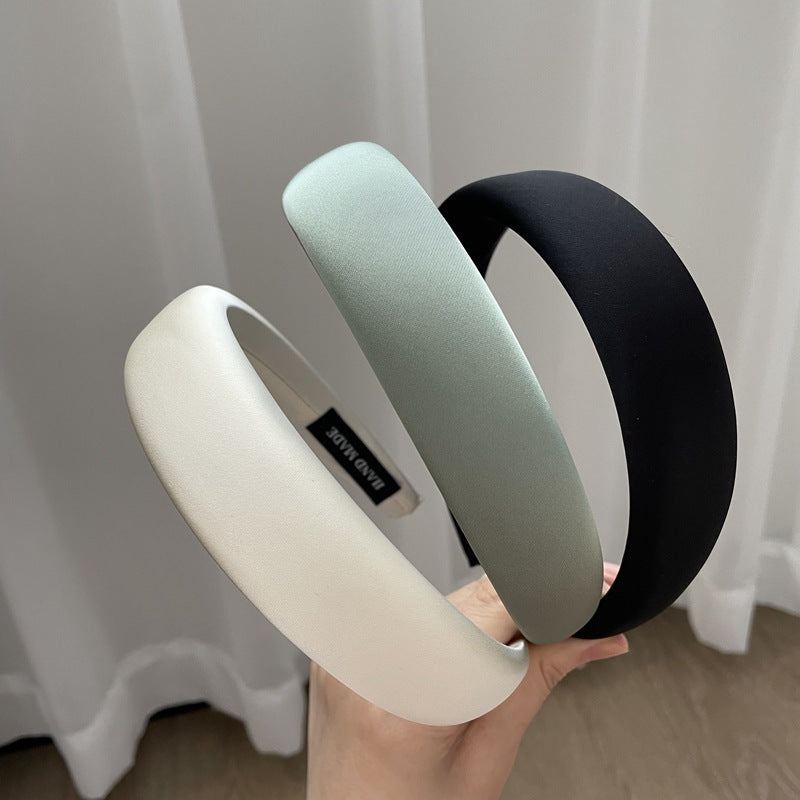 Women's Fashion Retro Solid Color Simple Sponge Hair Band