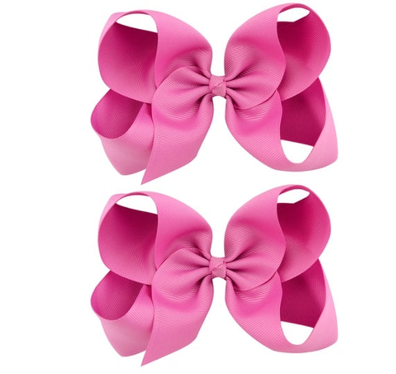 6 Inch Bow Hairpin for Children - 30 Colors, European Style