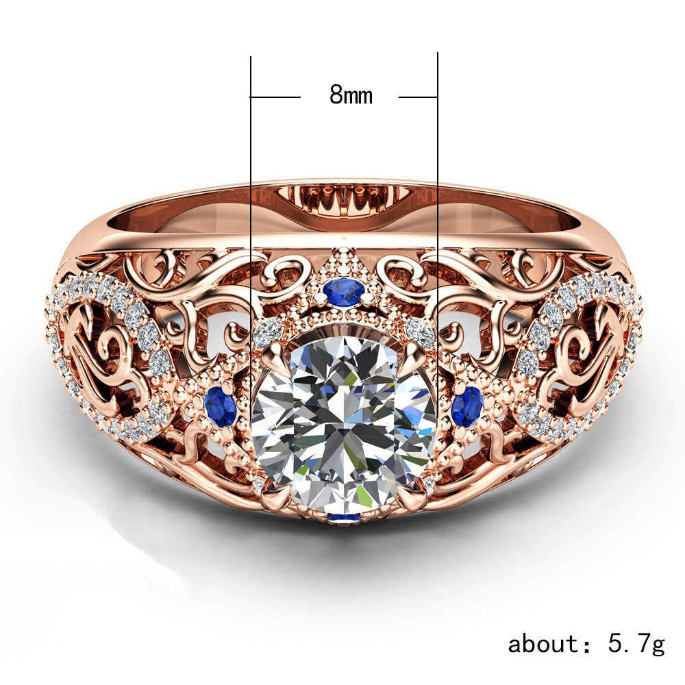 Rose Gold Zircon Ring