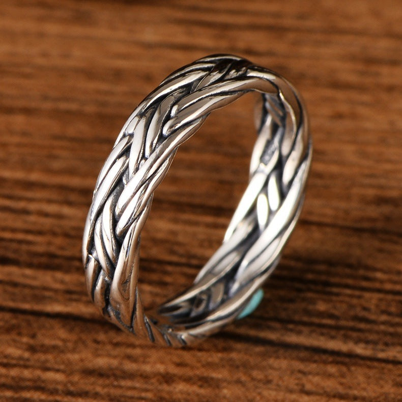 Silver Craft Double-knit Personalized Couple Ring