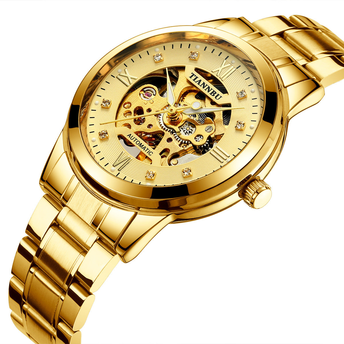 Luminous automatic mechanical men's watch