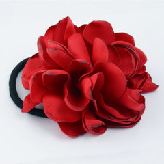 Cloth Hair Accessories Artificial Flower Rubber Band