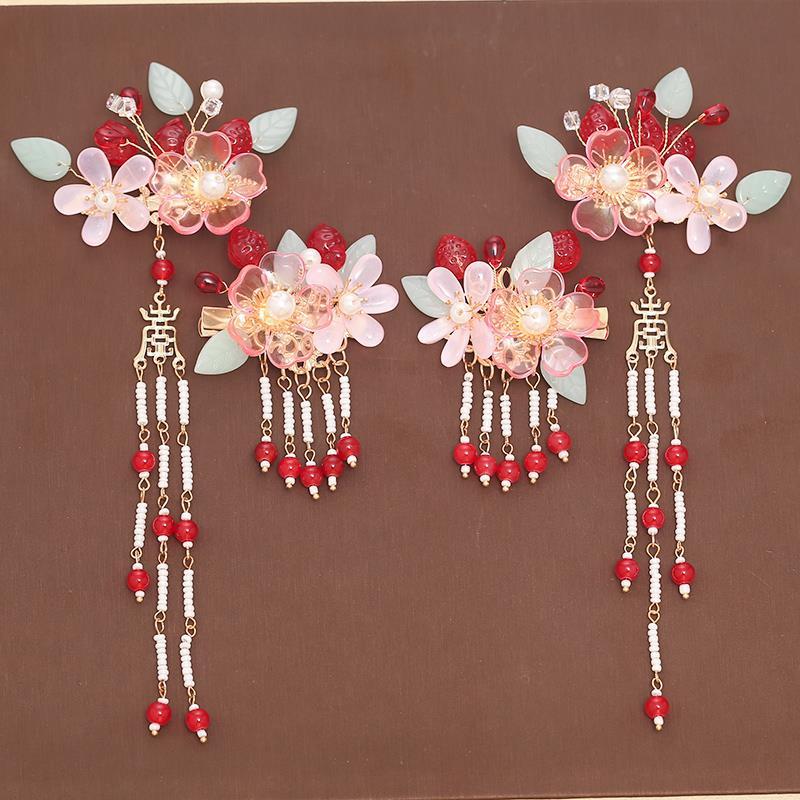 Women's Tassel Step-shaking Flower Hairpin Hair Accessories Set