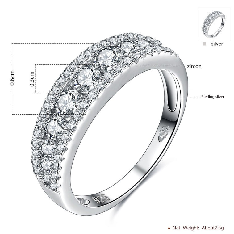 Diamond ring in 925 sterling silver