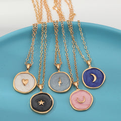 New Fashion Alloy Love Moon Lightning Earrings