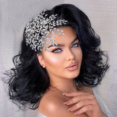 Rhinestone Tiara Wedding Updo Hair Style Pair Clip