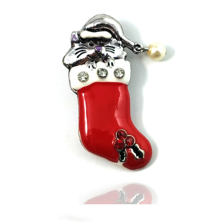 Boots Snowman Sleigh Bell Penguin Brooch